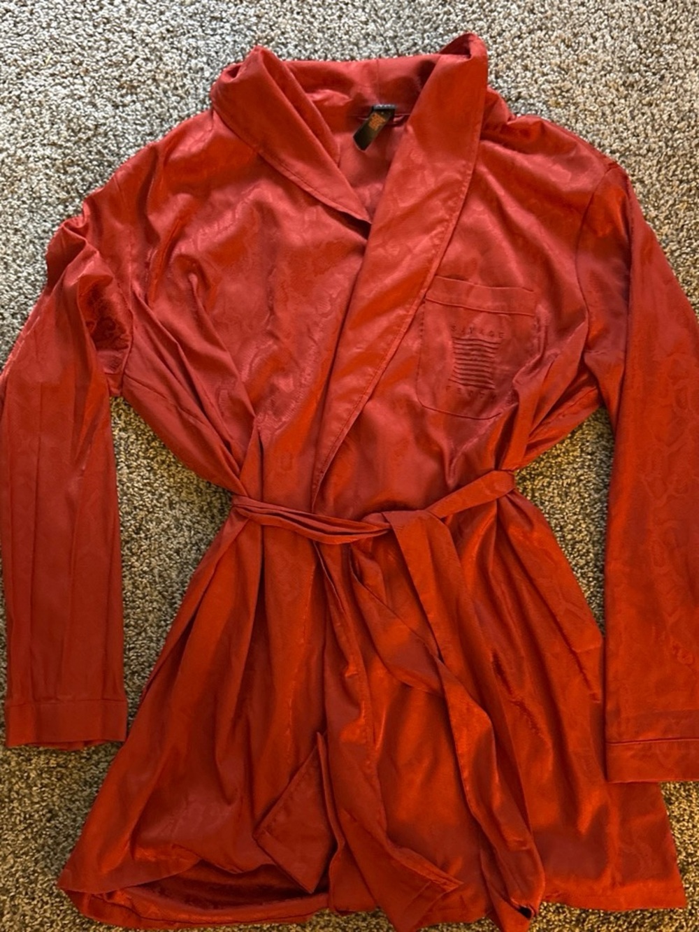 Savage X Fenty Red Satin Robe